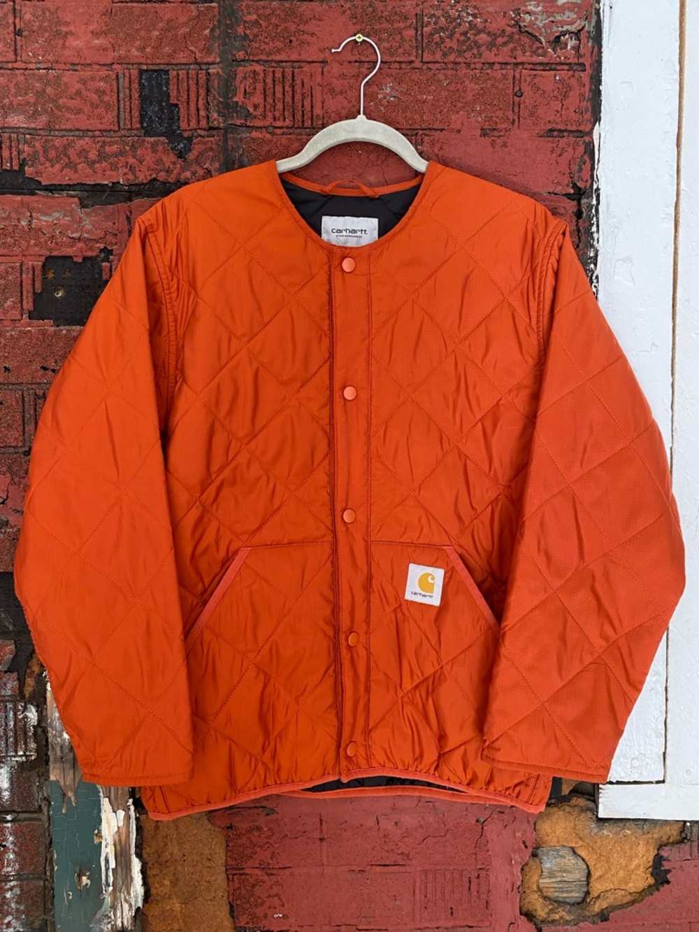 Carhartt WIP Quilted Snap-Front Barrow Liner Jacket - Picture 7 of 11